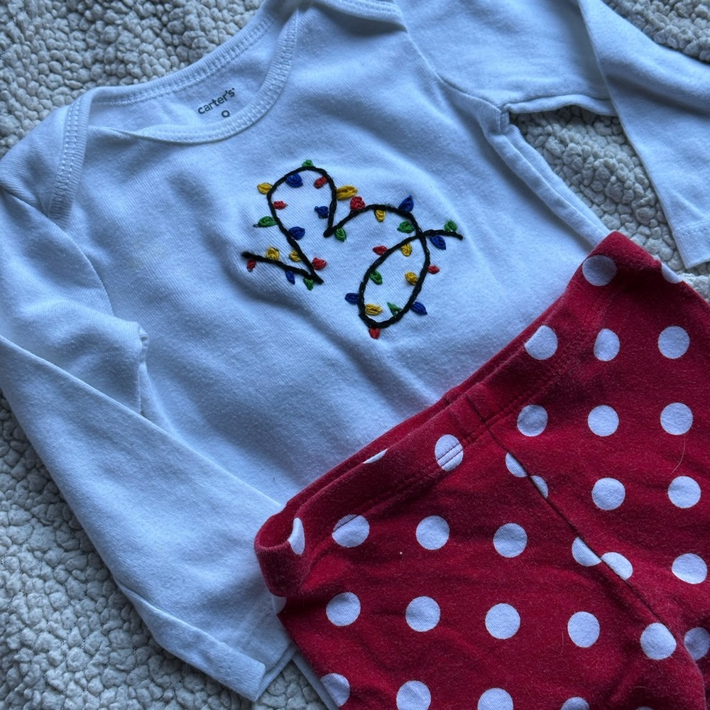 Custom Embroidery Christmas Outfit!